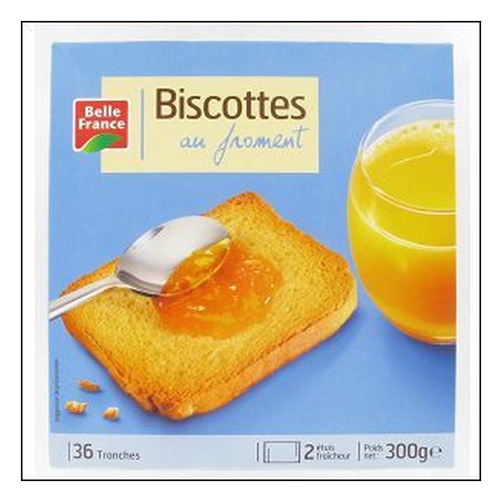 141 BISCOTTES FROMENT 300G 36 TRANCHES BELLE FRANCE - Image 1