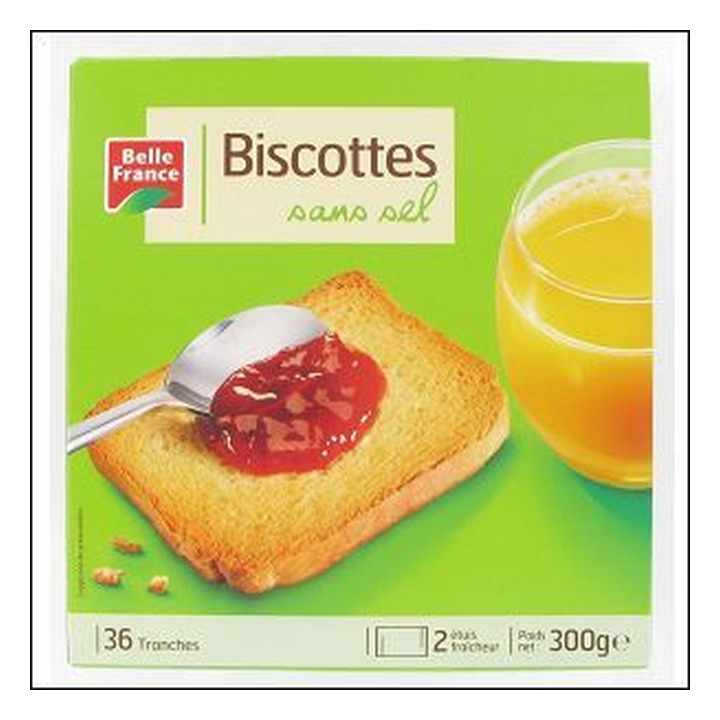182 BISCOTTES SANS SEL 36 T. 300G BELLE FRANCE - Image 1