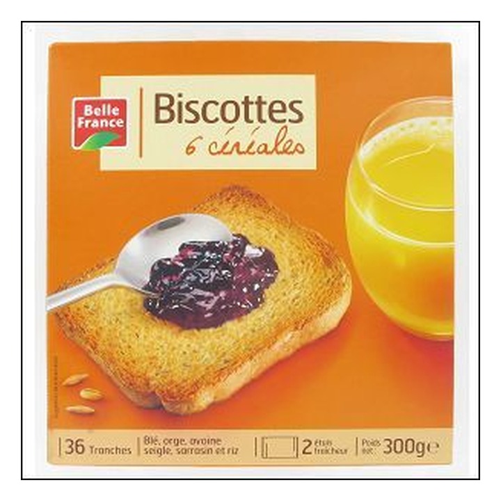 364 BISCOTTES 6 CEREALES 36T. 300G B.FRANCE - Image 1
