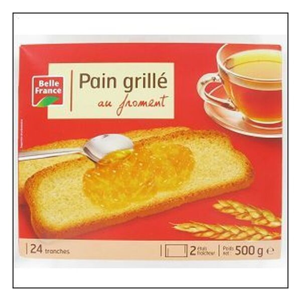 PAIN GRILLE FROMENT 24 T. 500G BELLE FRANCE