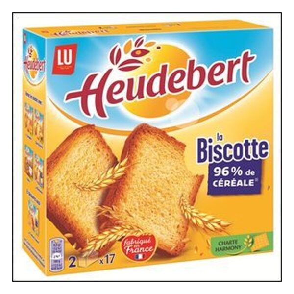 BISCOTTES NATURE 34T.300G HEUDEBERT