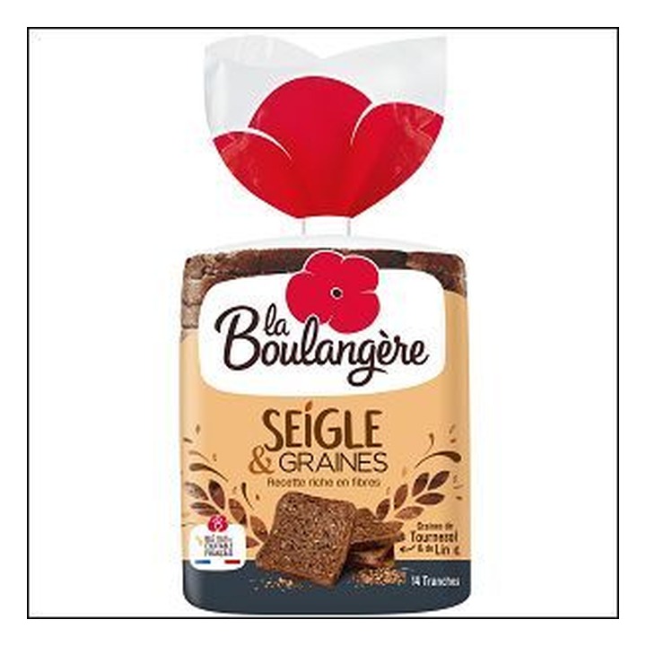 620 PAIN DE MIE SEIGLE & GRAI NES LA BOULANGERE 500G - Image 1