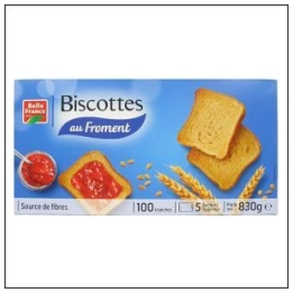 ETU.BISCOTTES FROMENT 100 TRANCHES 830G B.FRANCE
