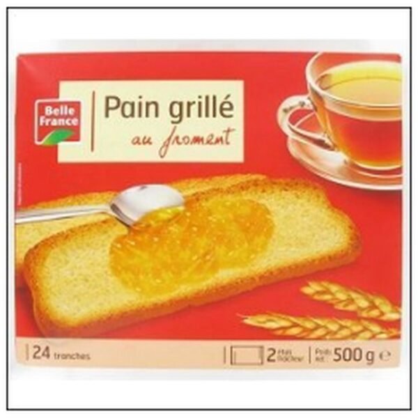PAIN GRILLE FROMENT 24 T. 500G BELLE FRANCE
