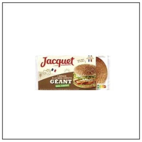 4 BURGER GEANT COMPLET SS ADDITIF 330G JACQUET