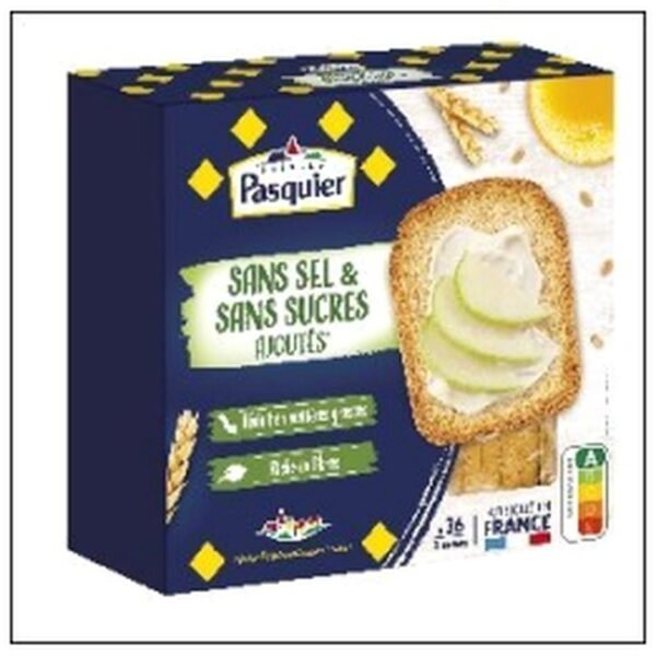 BISCOTTES S/SEL S/SUCRES AJOUTES 36T 300G PASQUIER