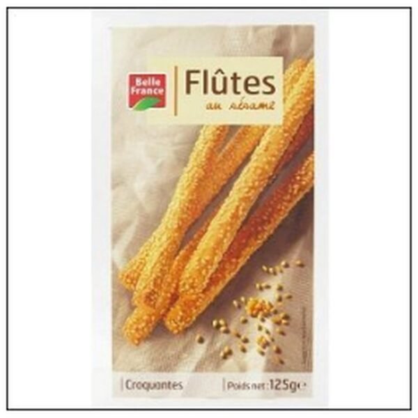 FLUTES CROUSTILLANTES AU SESAME 125G BELLE FRANCE