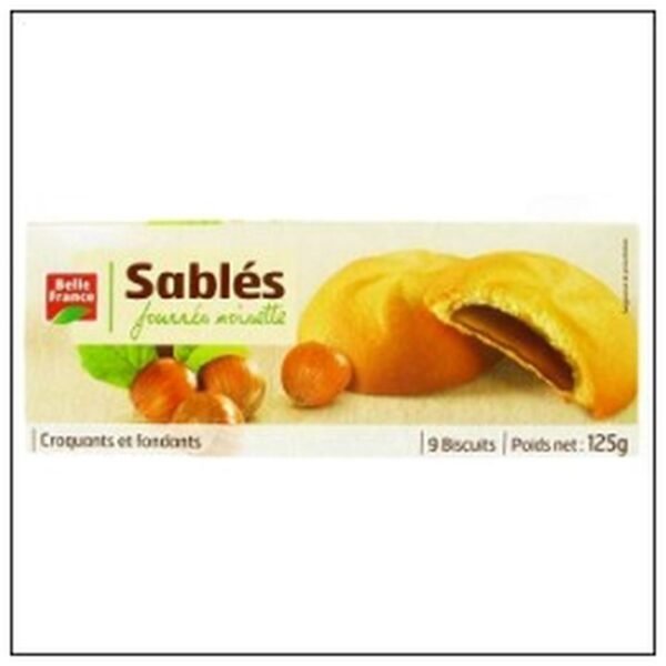 BISCUITS FOURRES NOISETTE 125G BELLE FRANCE