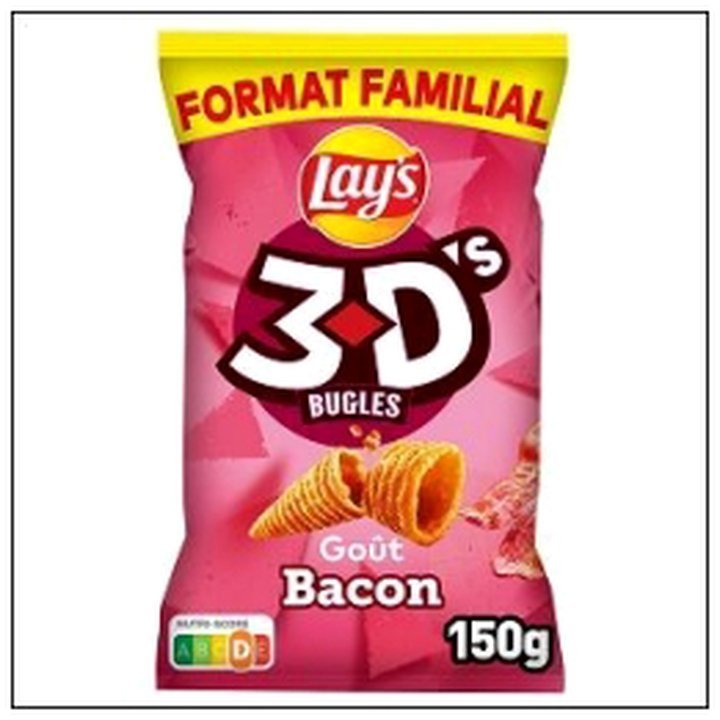 CAT-00302.jpg SAC.BUGLES 3D'S BACON 150 G LAY'S - Image 1