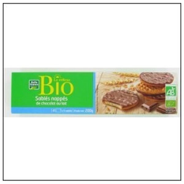 BISC.NAPPES CHOCOLAT LAIT BIO 200G BELLE FRANCE