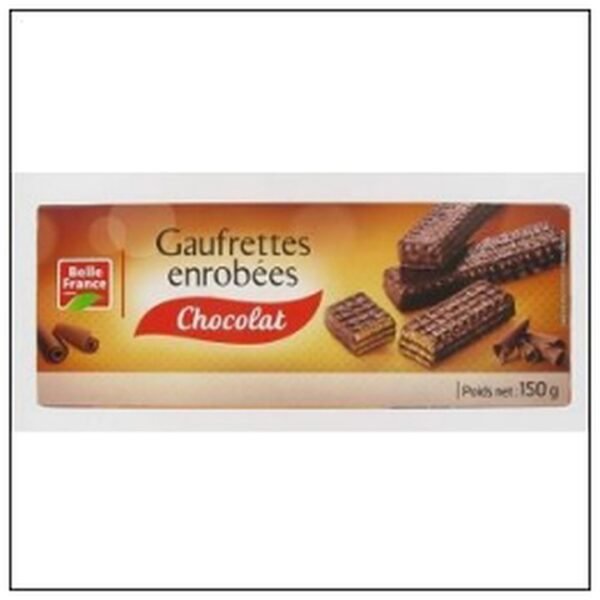 GAUFRETTE ENROBE CHOCOLAT 150G BELLE FRANCE