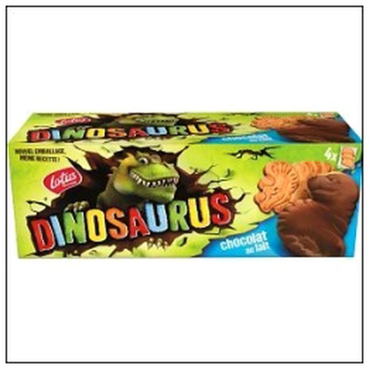 CAT-00484.jpg BISCUIT CHOCOLAT AU LAIT DINOSAURUS 225G LOTUS - Image 1