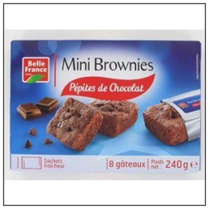 CAT-00503.jpg ET.8 MINI BROWNIE PEPITES CHOCOLAT.30G BELLE FRANCE - Image 1