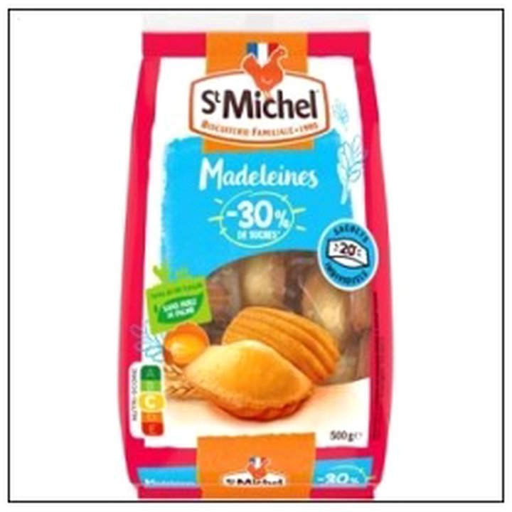 CAT-00521.jpg MADELEINES -30% SUCRE 500 G ST MICHEL - Image 1