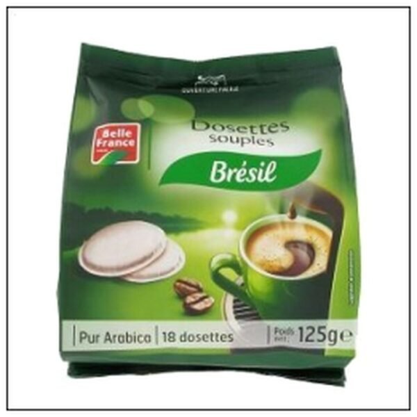 18 DOSETTES 100% ARABICA BRESIL BELLE FRANCE
