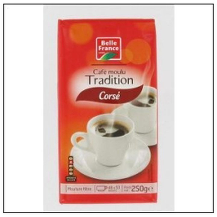 CAT-00681.jpg CAFE MOULU TRADITION 100% ROBUSTA 250G BELLE FRANCE - Image 1