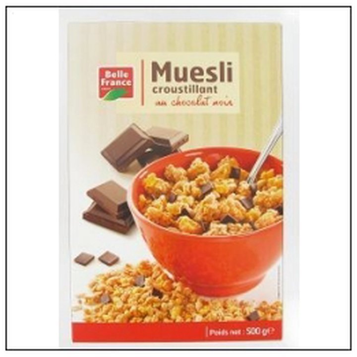 CAT-00822.jpg MUESLI CROUSTILLANT 500G AU CHOCOLAT BELLE FRANCE - Image 1