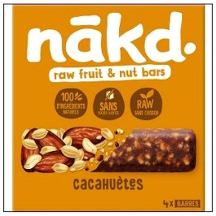 CAT-00852.jpg 4 BARRES CEREALES CACAHU ETES 140G NAKD - Image 1