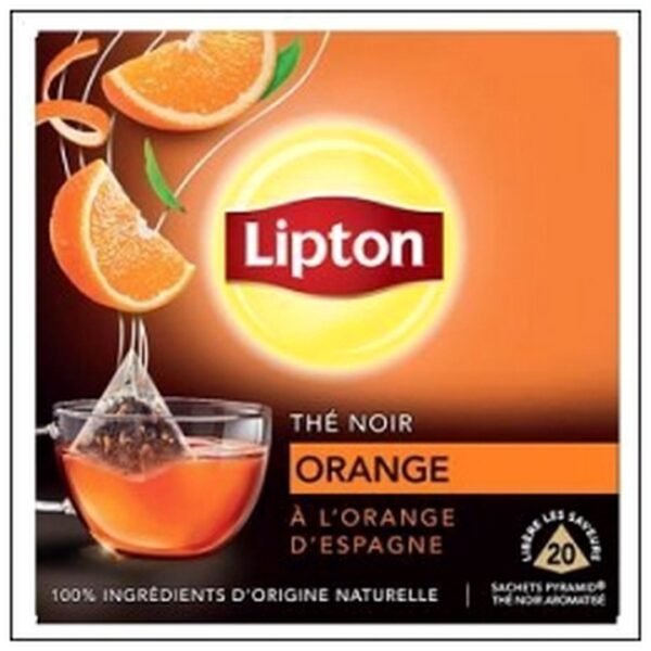 THE NOIR ORANGE 20 SACHET S PYRAMIDE LIPTON