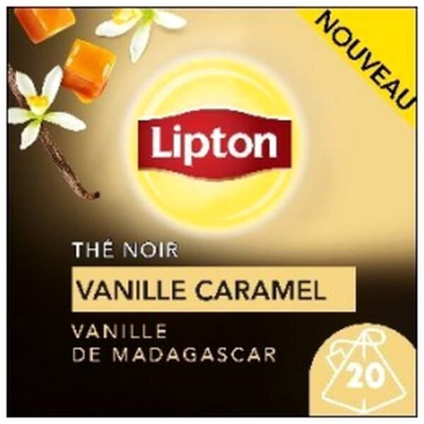 THE NOIR VANILLE CARAMEL 20 SACHETS LIPTON