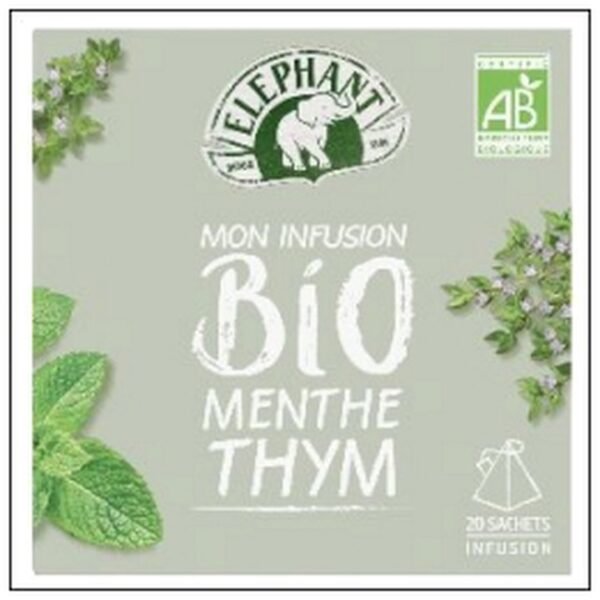 INFUSION MENTHE THYM BIO 20SACH.PYRAMIDE ELEPHANT