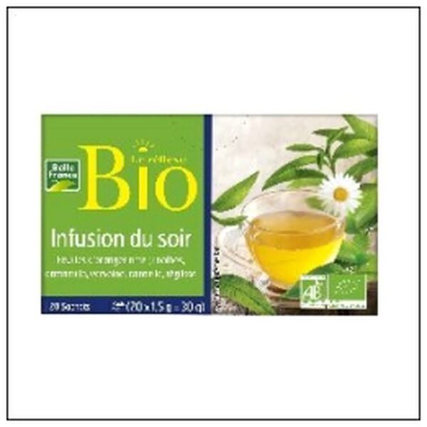 ETUI.20 INFUSIONS DU SOIR BIO 30G BELLE FRANCE