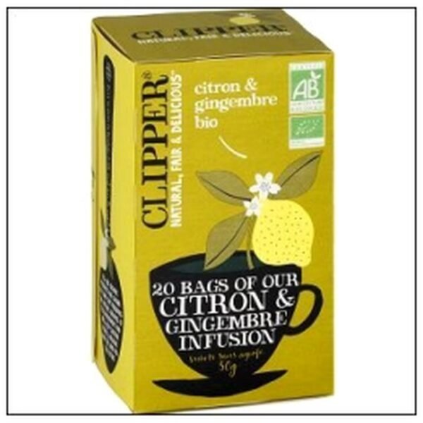 INFUSION GINGEMBRE CITRON BIO 50G CLIPPER
