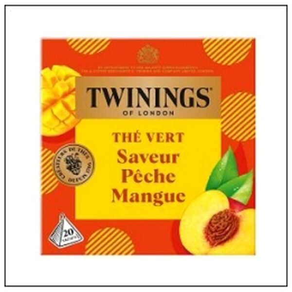THE VERT PECHE/MANGUE 20 SACHETS TWININGS