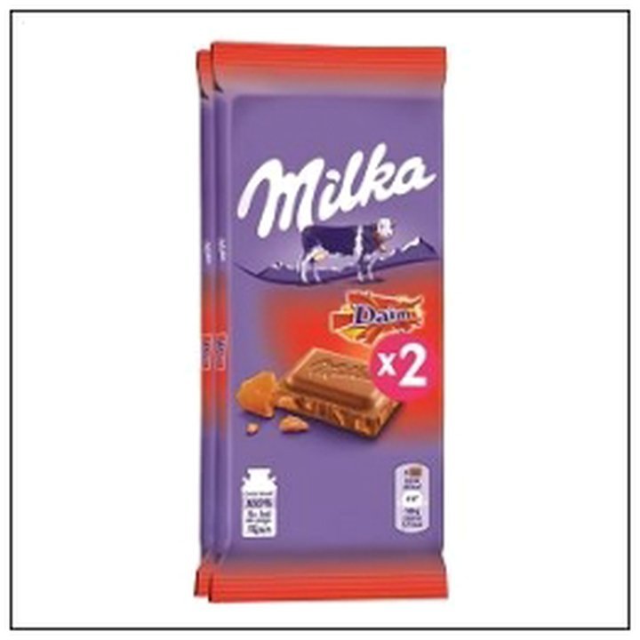 CAT-00936.jpg LOT 2 TAB.100G MILKA DAIM - Image 1