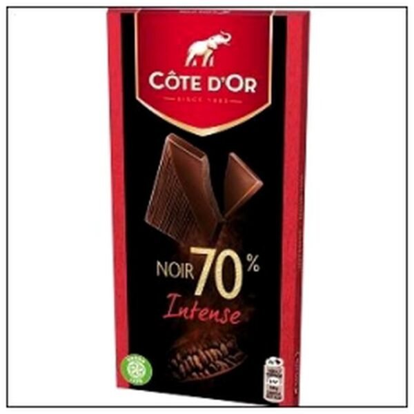 TABLETT.100G NOIR INTENSE 70% CACAO COTE D'OR