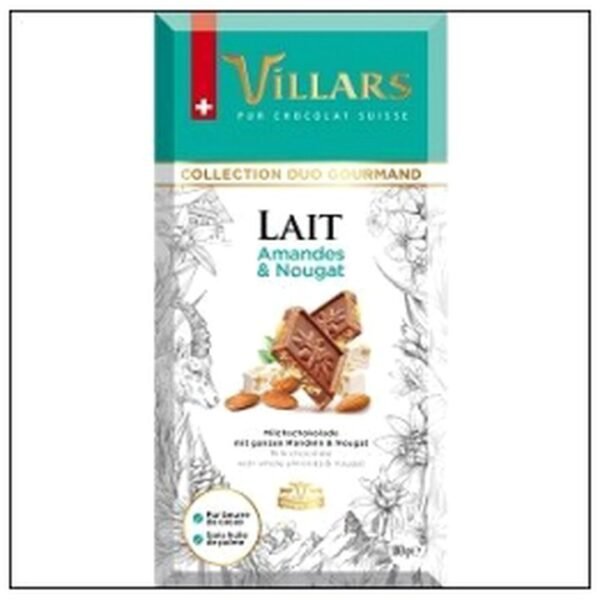 T.180G LAIT AMANDE NOUGAT VILLARS