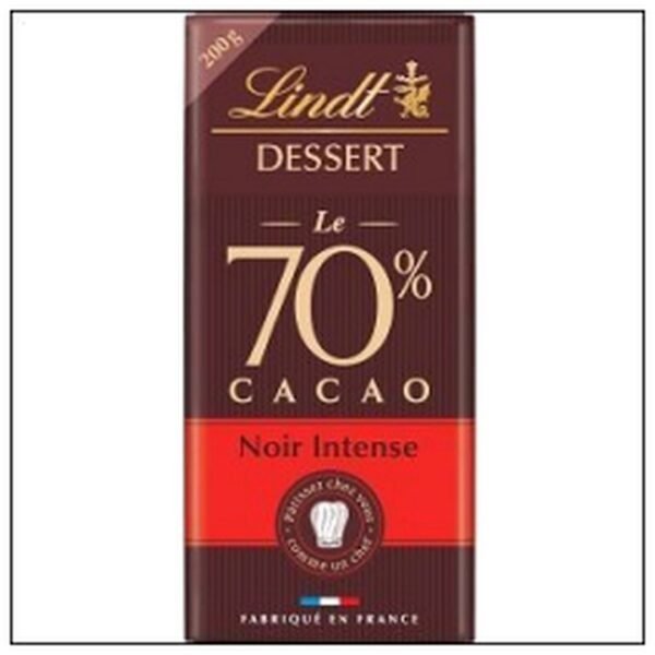 TABL.200G DESSERT NOIR 70 % INTENSE LINDT