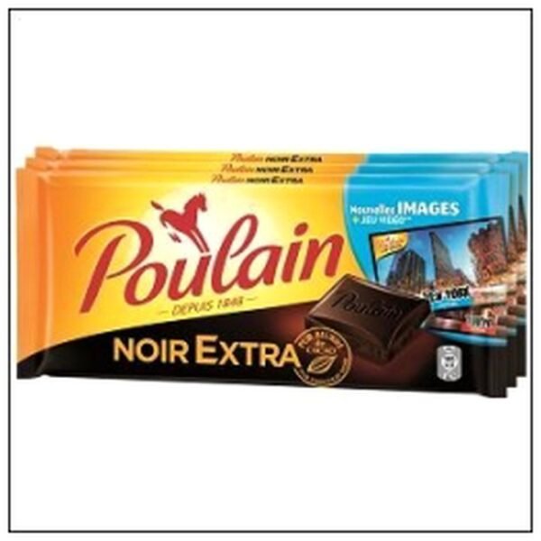 LOT.3 TAB.100G NOIR EXTRA POULAIN