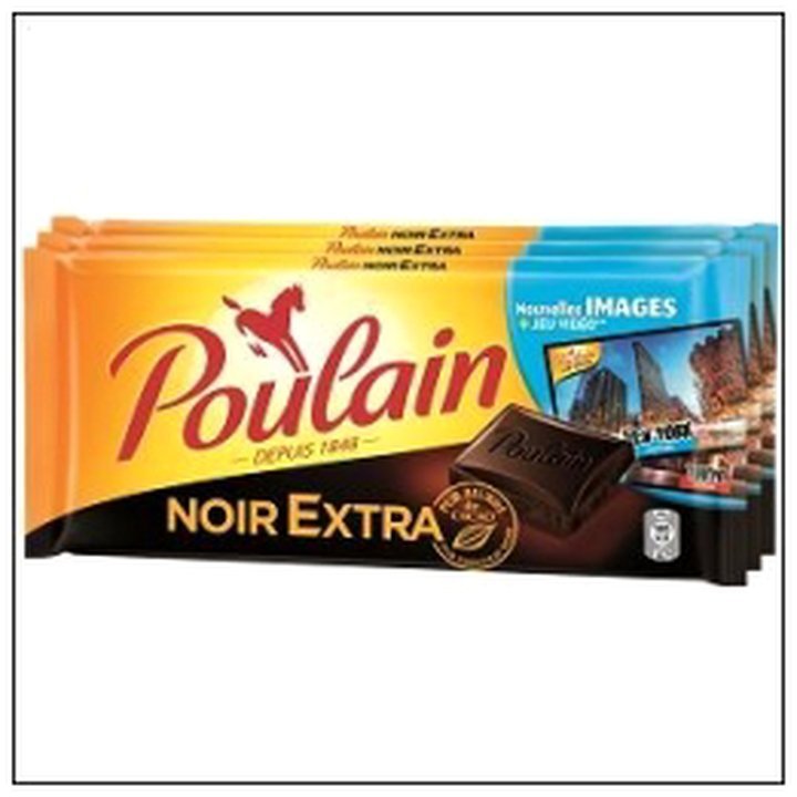 CAT-00982.jpg LOT.3 TAB.100G NOIR EXTRA POULAIN - Image 1