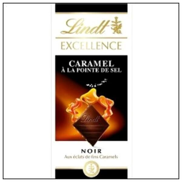 TABL.100G EXCELLENCE NOIR CARAMEL POINTE SEL LINDT
