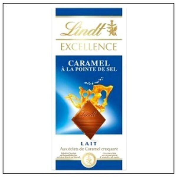 T100.EXCELLENCE LAIT CROQ UANT CARAMEL LINDT