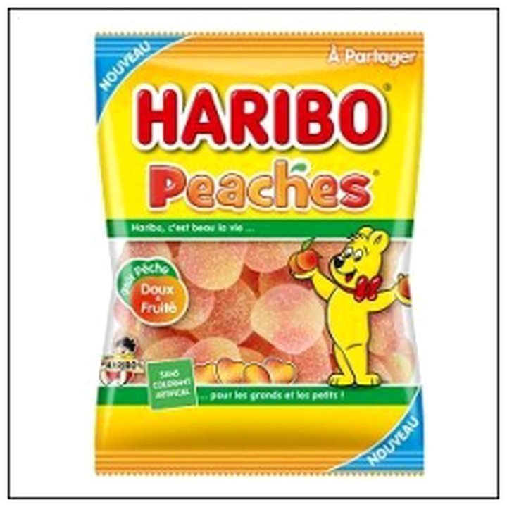 CAT-01117.jpg SACH.BONBONS PEACHES 250G HARIBO - Image 1
