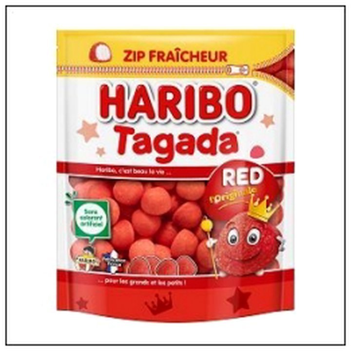 CAT-01125.jpg FRAISE TAGADA S.FRAICHEUR ZIP 220G HARIBO - Image 1