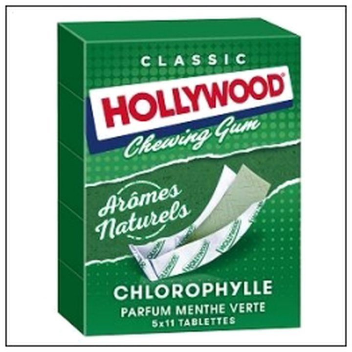 CAT-01258.jpg L.5 ETUIS 11 TABL.CHEWING GUM CHLOROPHYL.HOLLYWOOD - Image 1