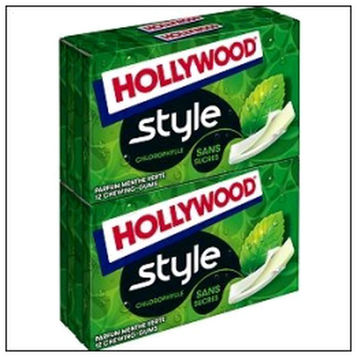 CAT-01265.jpg LOT.4 ETUIS 12 GUMS STYLE MENTHE VERTE HOLLYWOOD - Image 1