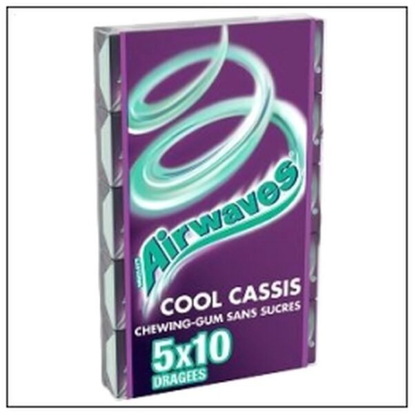 PACK 5 ET.10 DRAGEES COOL CASSIS 70G AIRWAVES