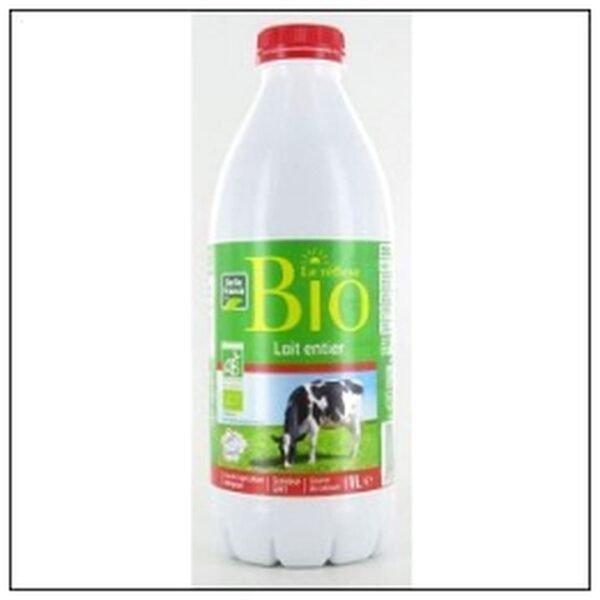 LAIT BIO ENTIER BOUTEILLE 1 LITRE BELLE FRANCE