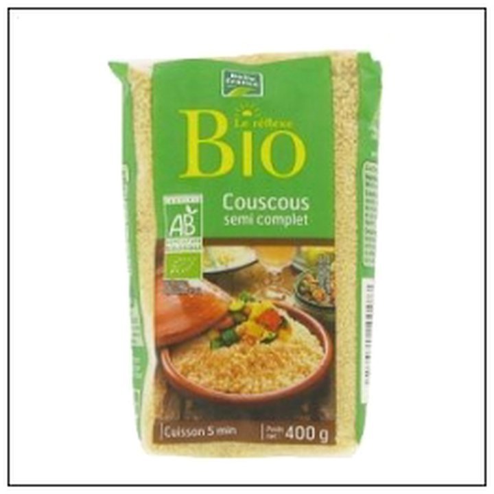 CAT-01578.jpg SACHET COUSCOUS SEMI COMP LET BIO 400G BELLE FRANCE - Image 1