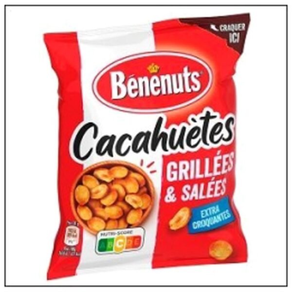 SAC.CACAHUETES GRILLEES & SALEES 220G BENENUTS