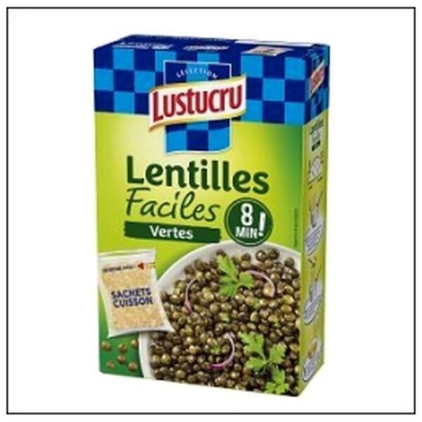 LENTILLES VERTES CUISSON RAPIDE 8MN 2X150 LUSTUCRU
