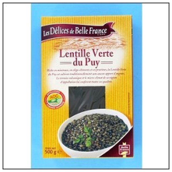CAT-01742.jpg LENTILLES VERTE DE FRANCE ETUI 500G BELLE FRANCE - Image 1