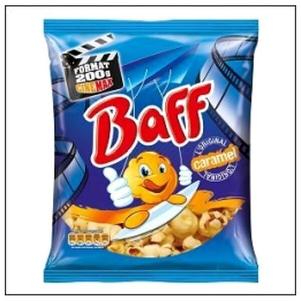 SACHE.POP CORN AU CARAMEL 200G BAFF "L'ORIGINAL"