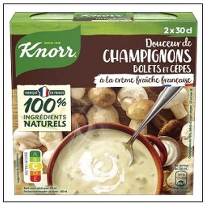 CAT-01908.jpg SOUP 2X30CL DOUCEUR DE CH AMPIGNONS B.CEPES KNORR - Image 1