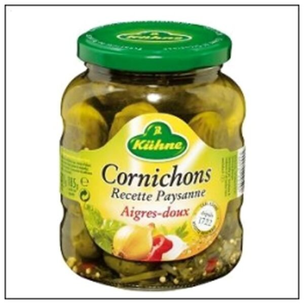 CORNICHONS PAYSANE AIGRE DOUCE 185G KUHNE