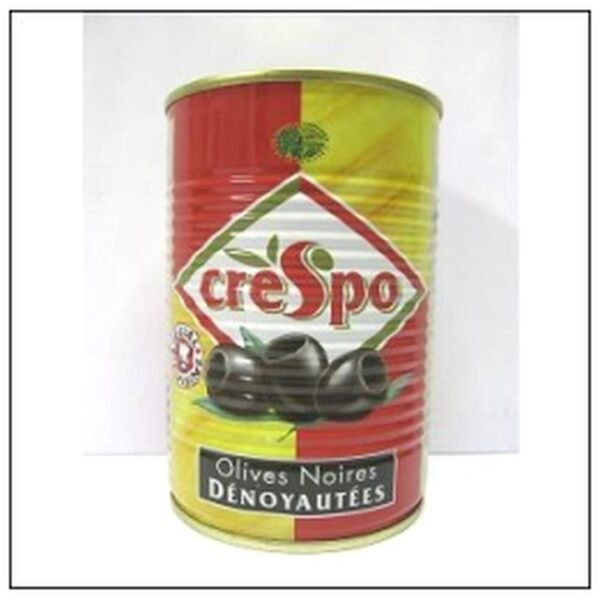 BOITE 1/2 OLIVES NOIRES DENOYAUTEES 170G CRESPO